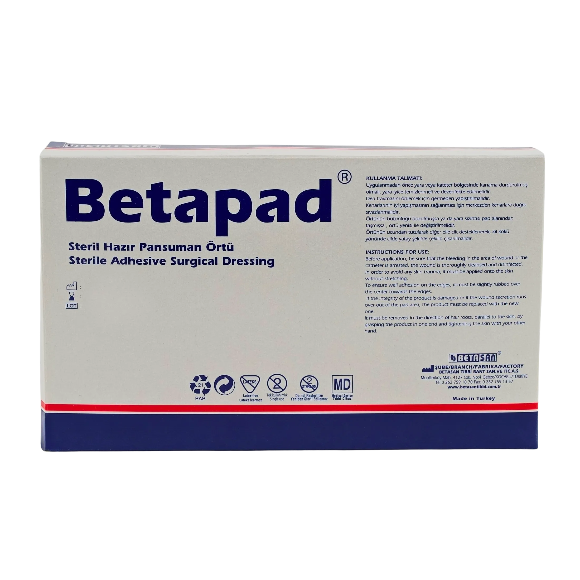 BETAPAD Steril Hazır Pansuman Örtü (9 x 15 cm) - Görsel 3