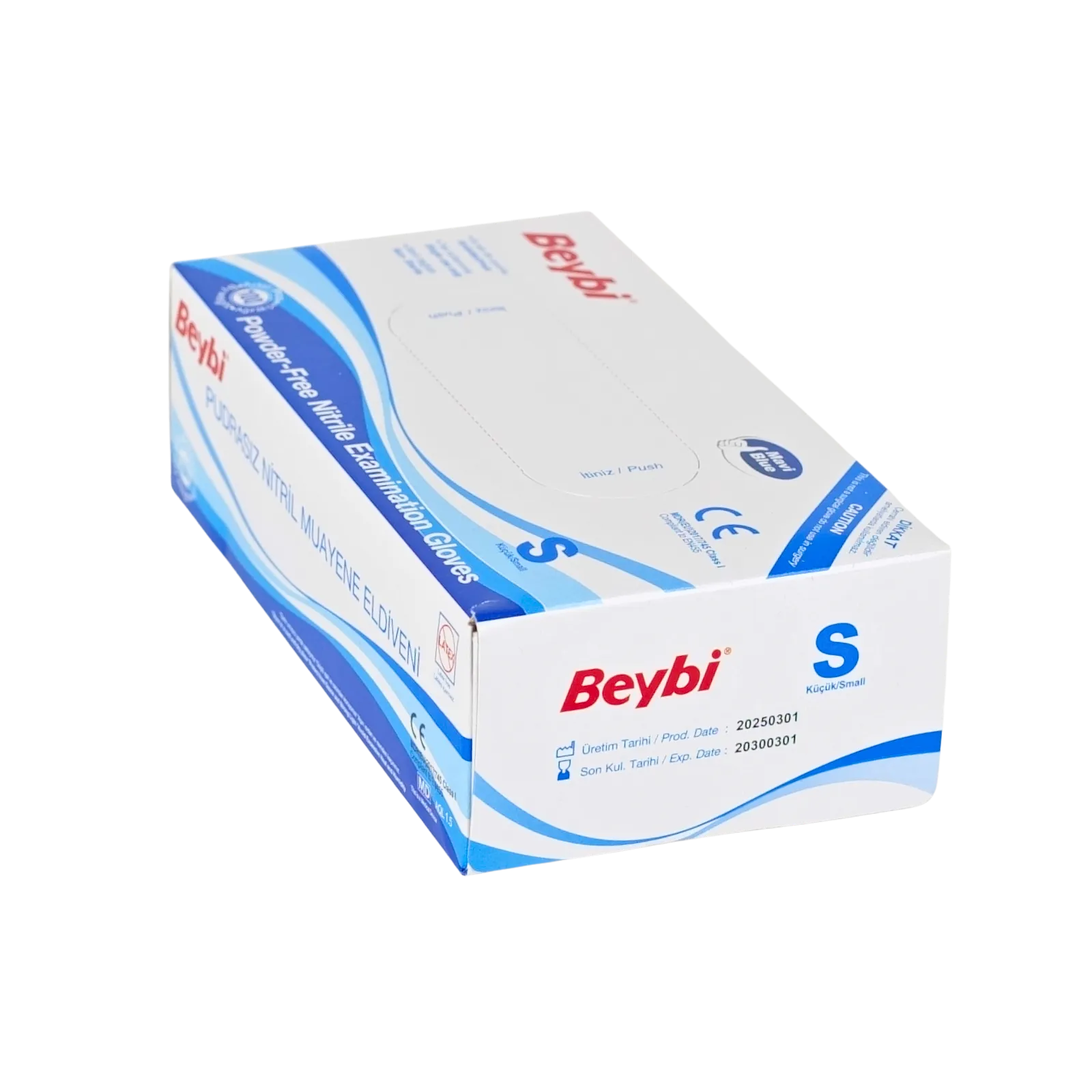 BEYBI Pudrasız Mavi Nitril Muayene Eldiveni - 100'lük Kutu - Görsel 13