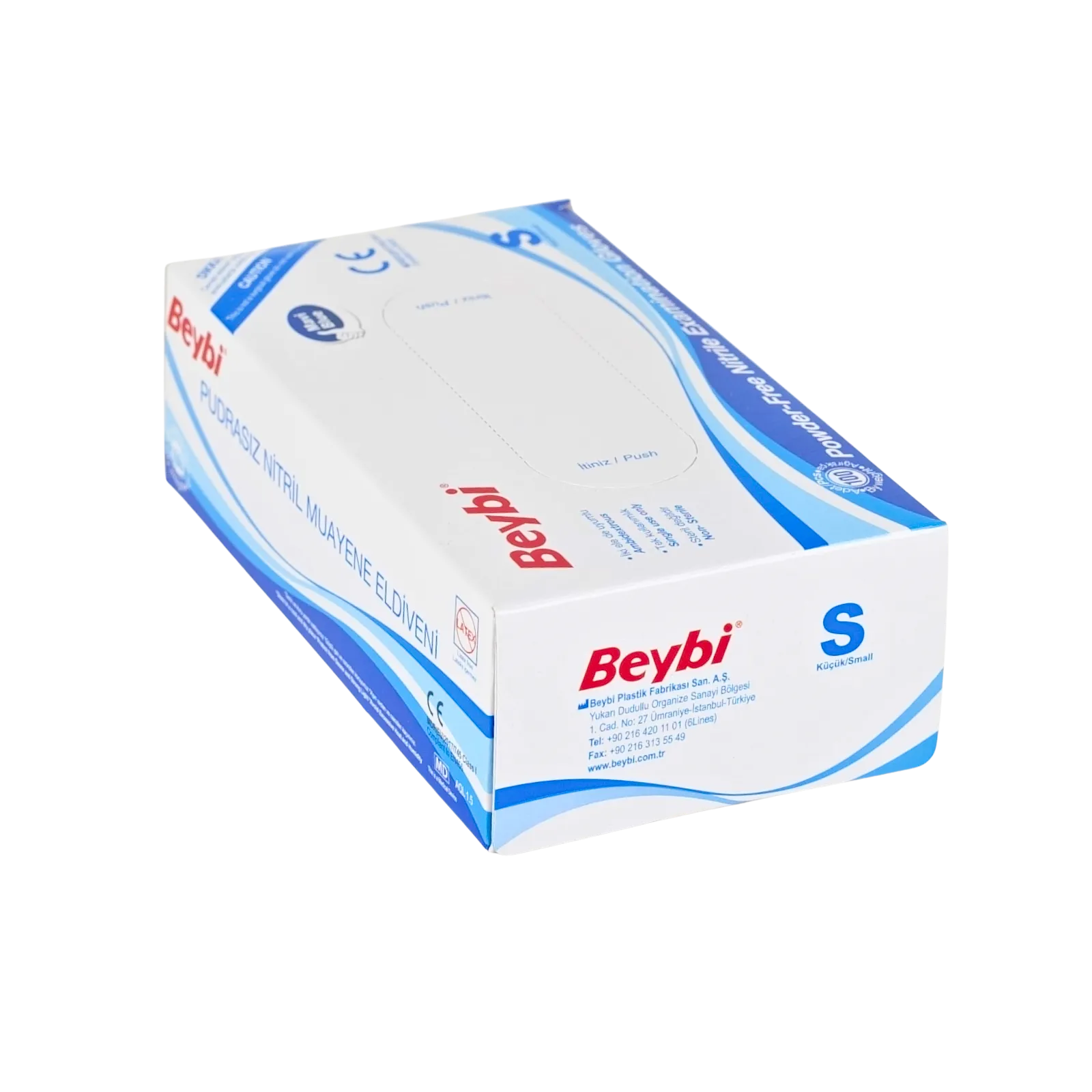 BEYBI Pudrasız Mavi Nitril Muayene Eldiveni - 100'lük Kutu - Görsel 15