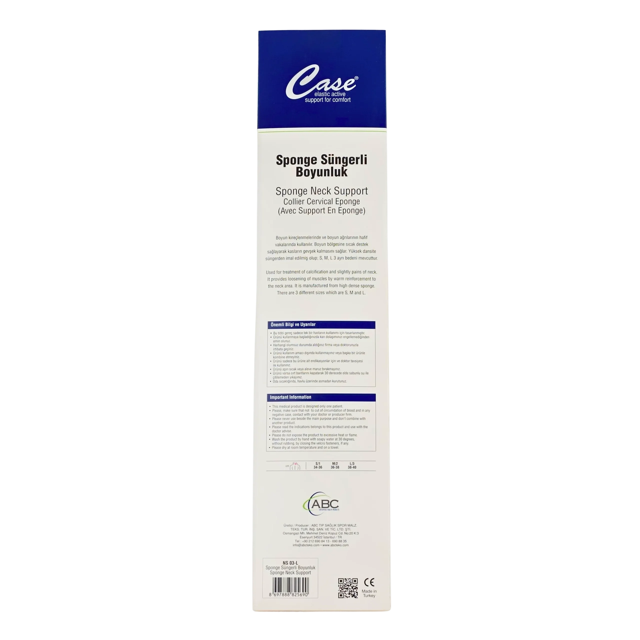 CASE Sponge Sünger Boyunluk No:3 (L) (38-40 Cm) - Görsel 4