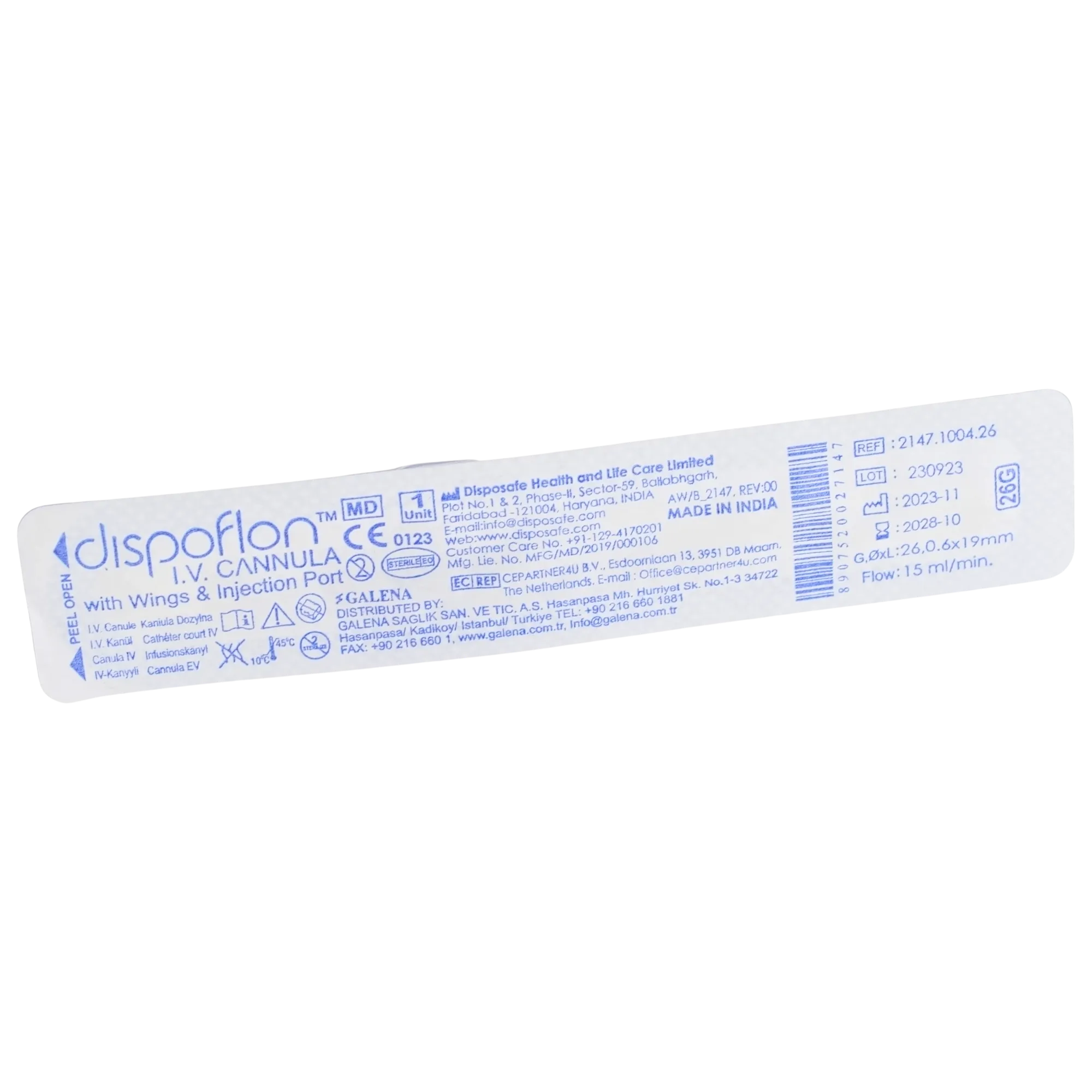DISPOFLON IV Kanül Enjeksiyon Portlu (26 gr) Mor - Görsel 5