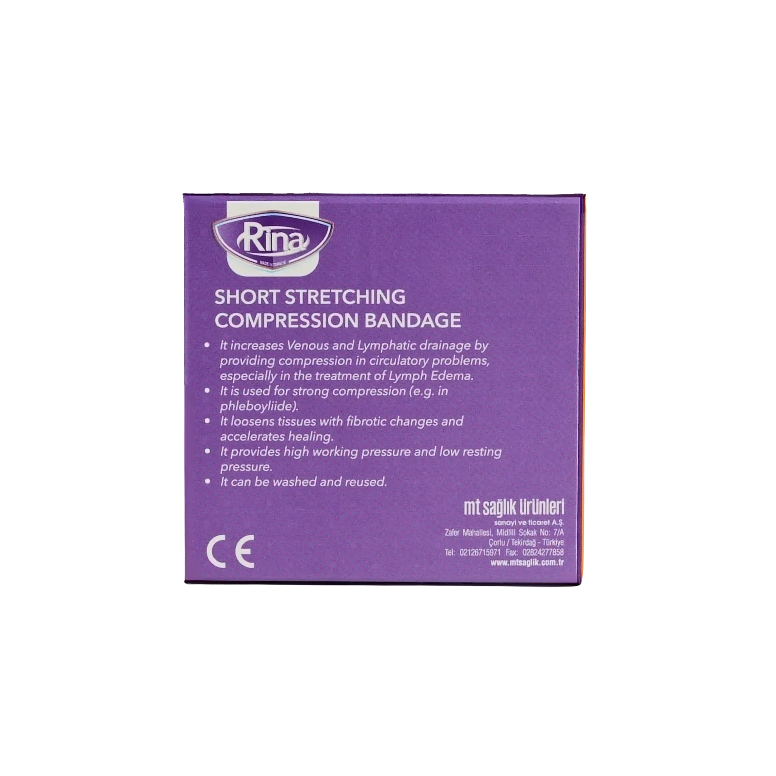 RINA Bandage Compression (Kısa Germe Kompresyon Bandajı) Lenf Ödem - Görsel 2