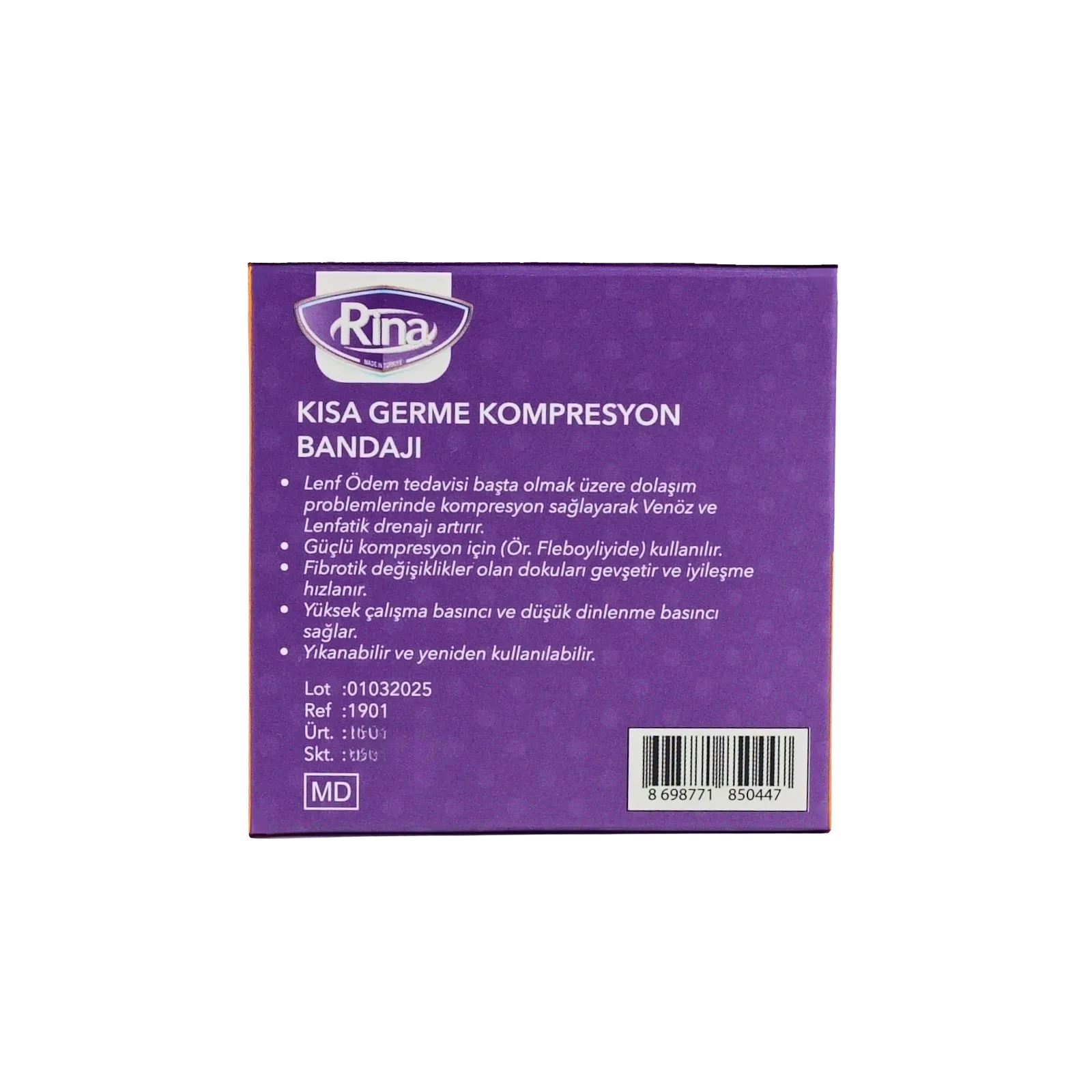 RINA Bandage Compression (Kısa Germe Kompresyon Bandajı) Lenf Ödem - Görsel 3