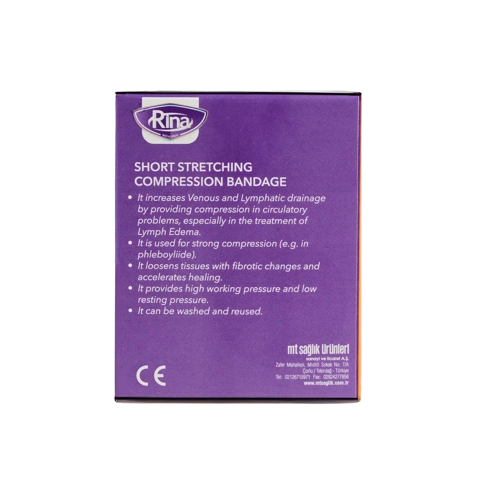 RINA Bandage Compression (Kısa Germe Kompresyon Bandajı) Lenf Ödem - Görsel 6