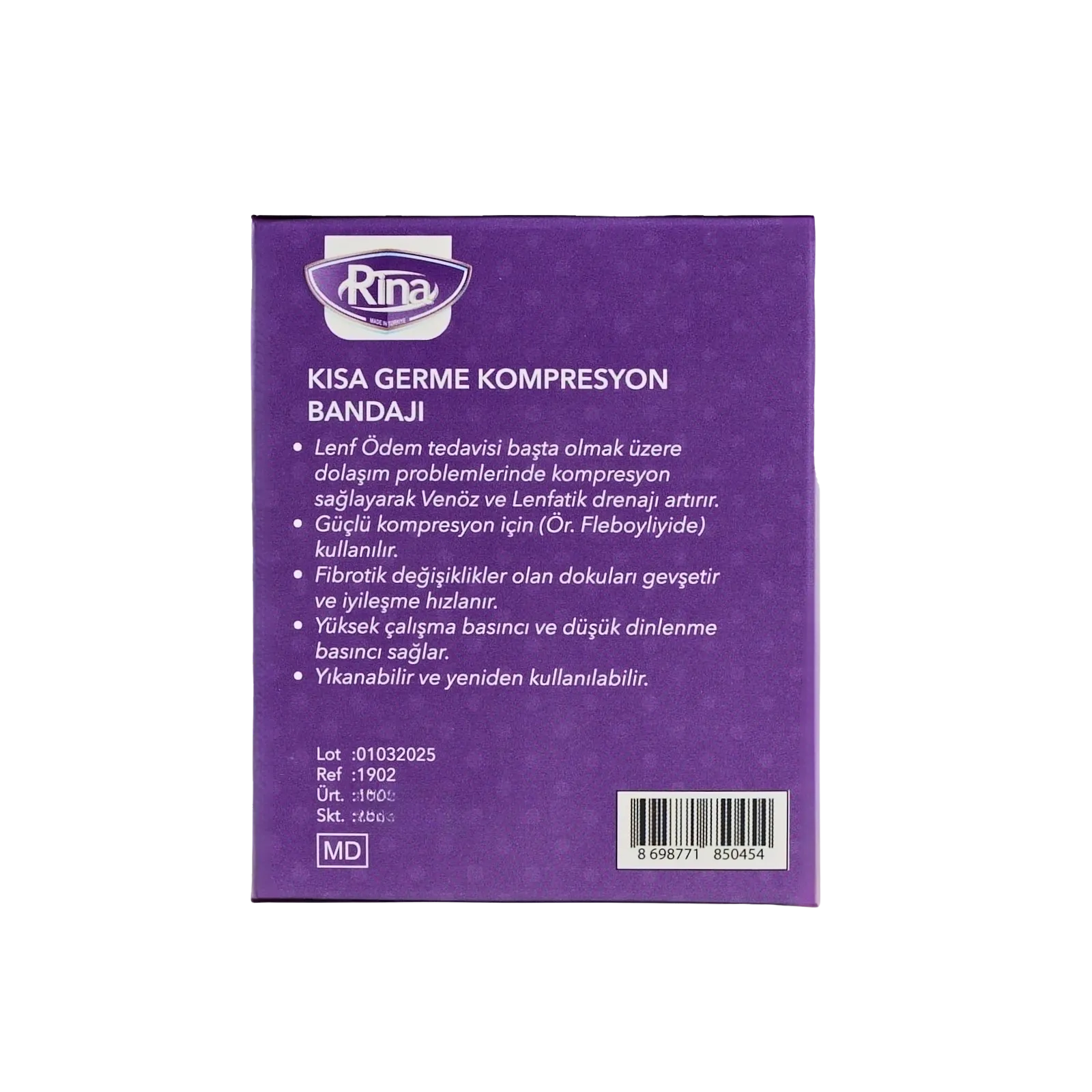 RINA Bandage Compression (Kısa Germe Kompresyon Bandajı) Lenf Ödem - Görsel 7