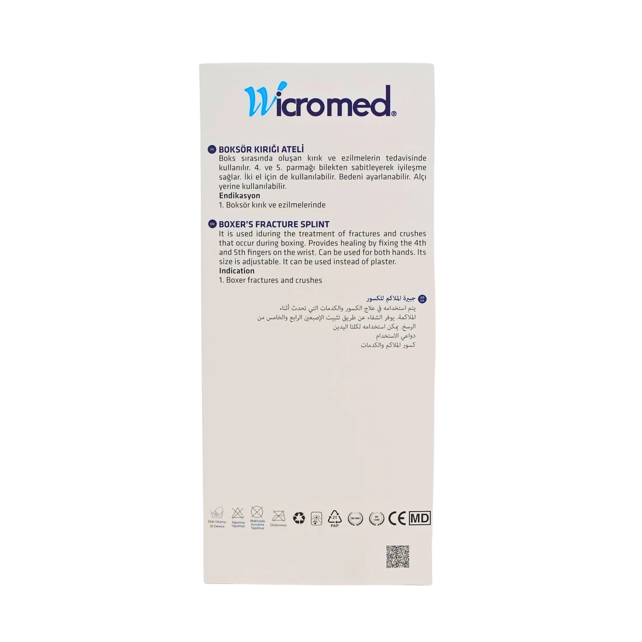 WICROMED Boksör Kırığı Ateli Neopren (Standart) - Görsel 4