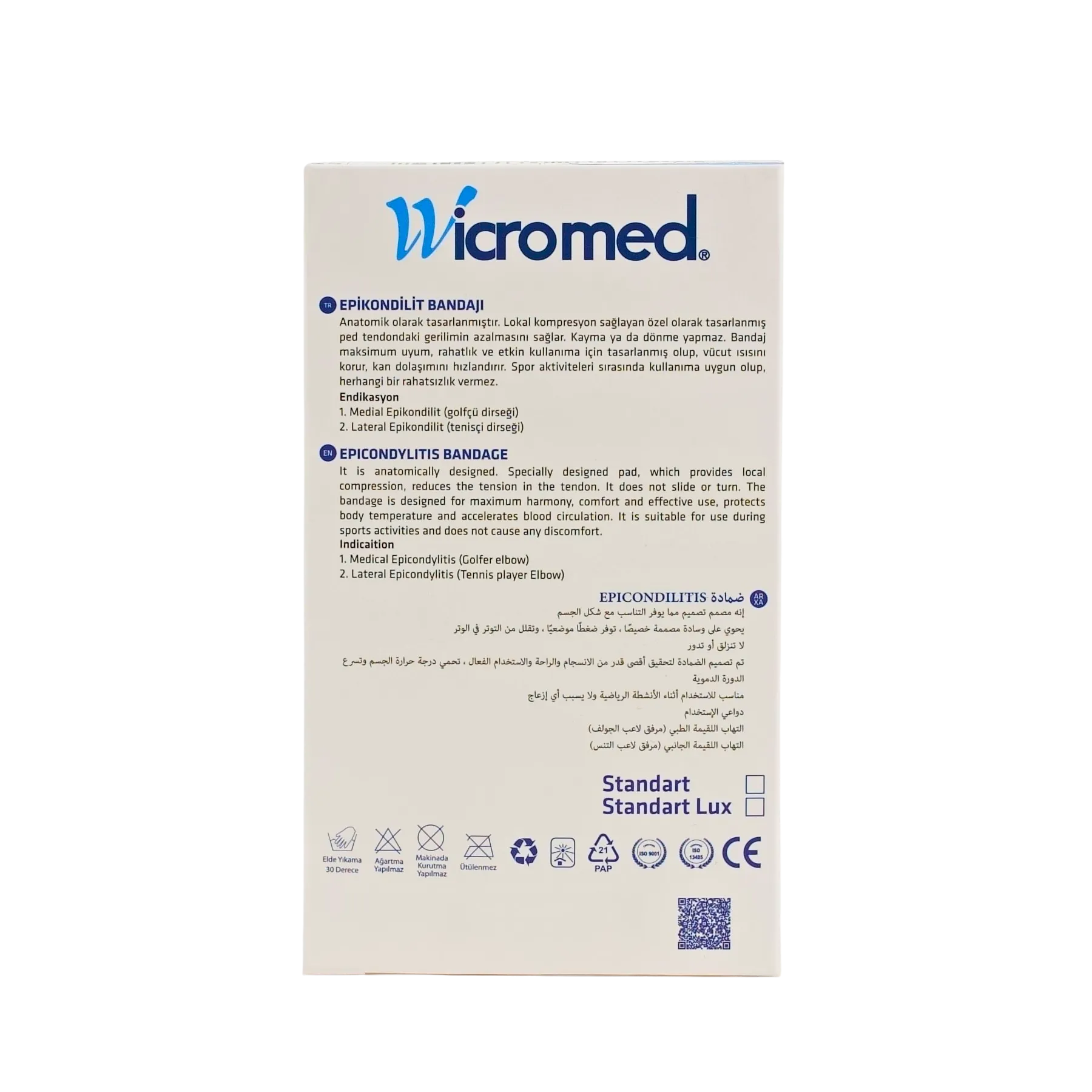 WICROMED Epikondilit Bandajı Plus Neopren Standart - Görsel 4