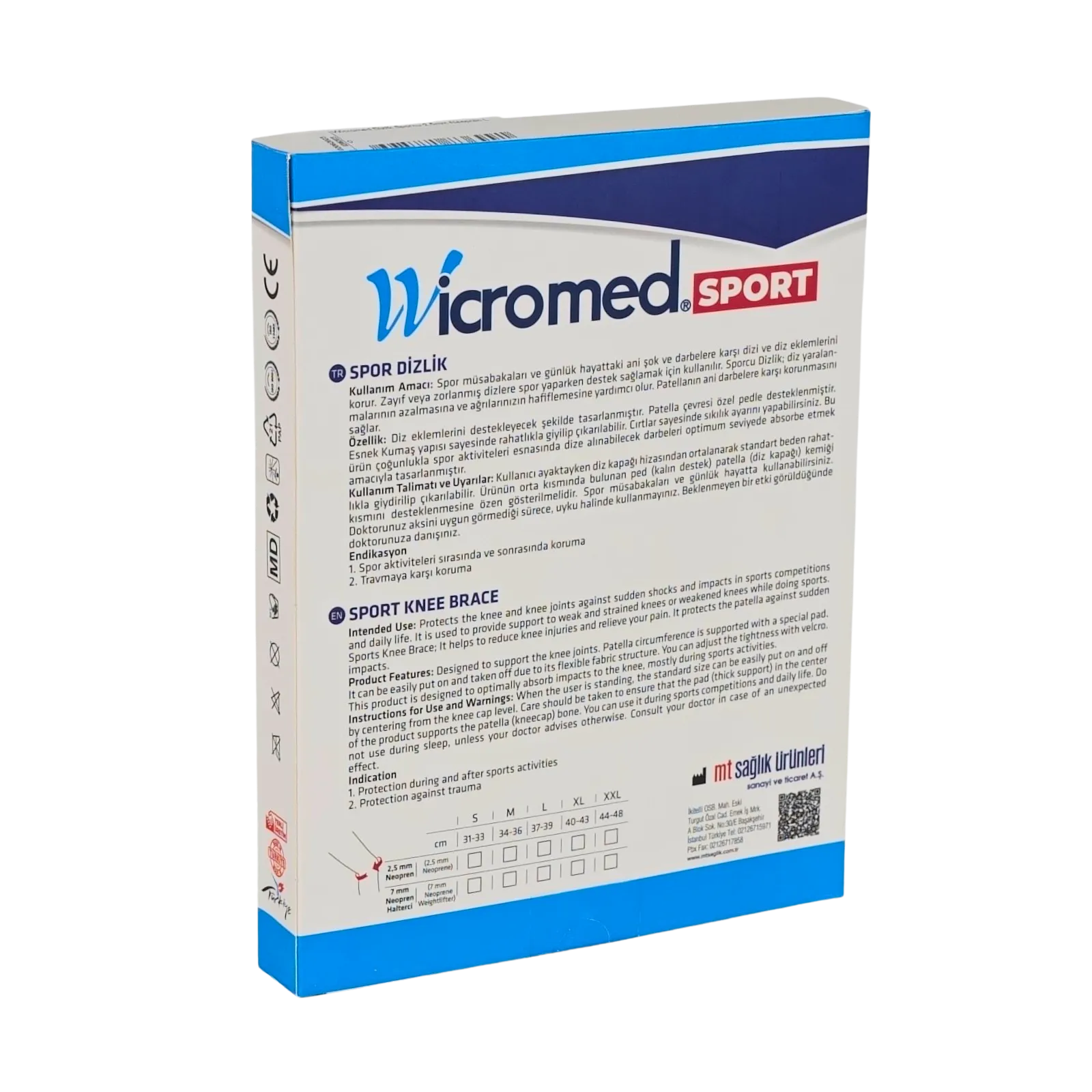 WICROMED Sporcu Dizliği 2,5mm Neopren - Görsel 3